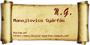 Manojlovics Gyárfás névjegykártya